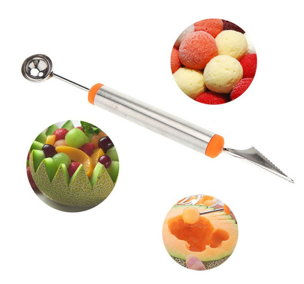 Stainless steel fruit cutter carving knife multifunction watermelon dug spoon carving knife fruit knife