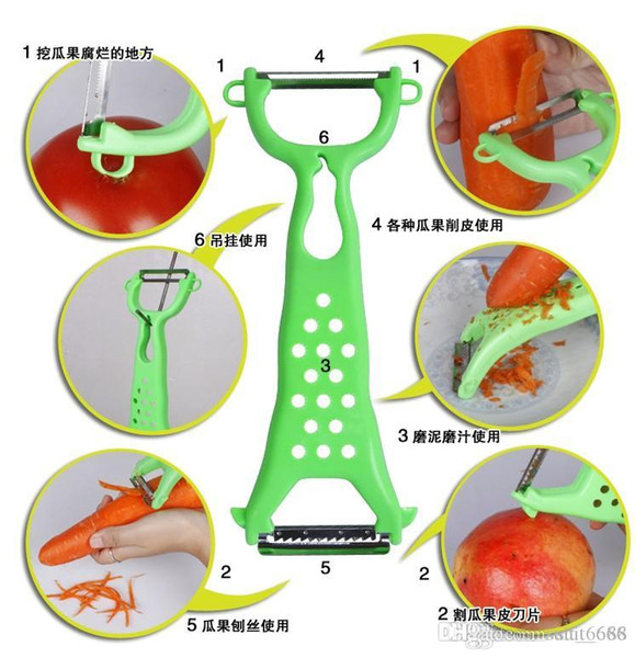 free shipping facMultifunction stainless steel fruit peeler Japan imported apples triple leather knife planing skin Knife of portable planer