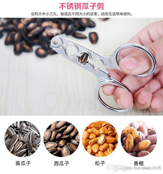 Thick stainless steel melon sheller pliers clamp device pine convenient nibbling watermelon seeds clip stripping device Torreya sunflower