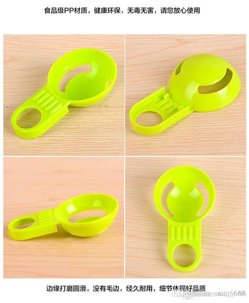 free shipping factory selling Hot luminousABS material DIY creative home egg yolk egg white separator separating spoon egg processing points