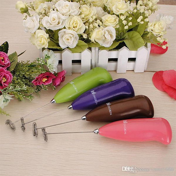 free shipping factory selling Hot luminous feather masksMini handheld electric mixer stainless steel stirrer cheese dessert essential gadget