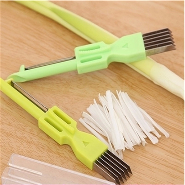 Triad multi-function shredded green onion paring knife Magic green cutting knife Fruit and vegetable peeler dug hole opener