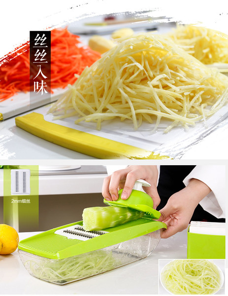 Chloe, multi-functional shredder Black wire cutting mechanism of household kitchen grater manual slice rub silk machine