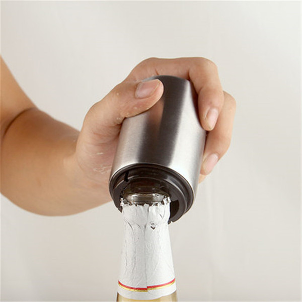 Easy Press Beer Bottle Openers Stainless Steel Bottle Openers Push Down Automatic Openers Kitchen Tools Accessories