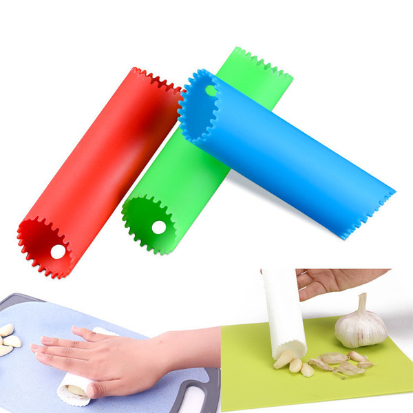 Magic Food Grade Silicone Garlic Peeling Tools Garlic Peeler, Wholesale Easy to Drop Silicone Garlic Peeler