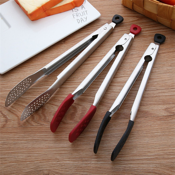 Fancy Design 304 Stainless Steel Tongs with Silicone Head, Good Quality Silicone Kitchen Tongs Spatula Tongs