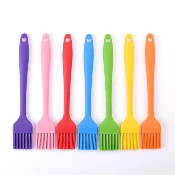 Wholesale 21CM Long Silicone Cake Pastry Baking Brushes, Colorful Silicone Meat Cooking Basting Brushes BBQ Basting Brushes