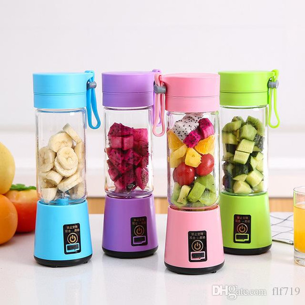 380ml Personal Blender Portable Mini Blender USB Juicer Cup Electric Juicer Bottle Fruit Vegetable Tools free shipping