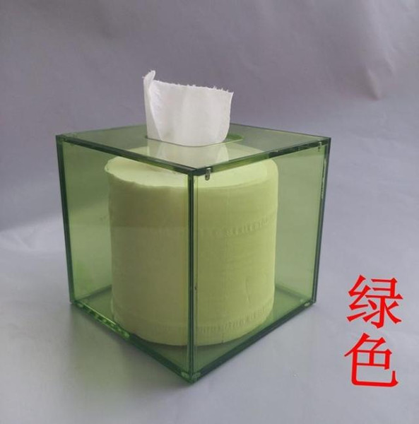 Square Facial Acrylic Tissue Box Cover Napkin Dispenser High Quality Acrylic Tissue Box For Business Hotel TB003