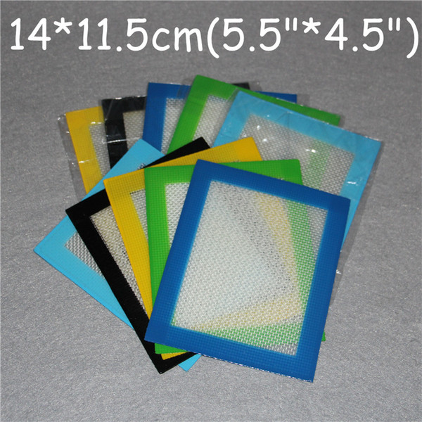 Silicone Wax Mats Non-Stick Pads Silicon Dry Herb Mat 5.5*4.5inch Baking Mat Dabber Sheets Jars Dab Pad Mats mini oil rigs