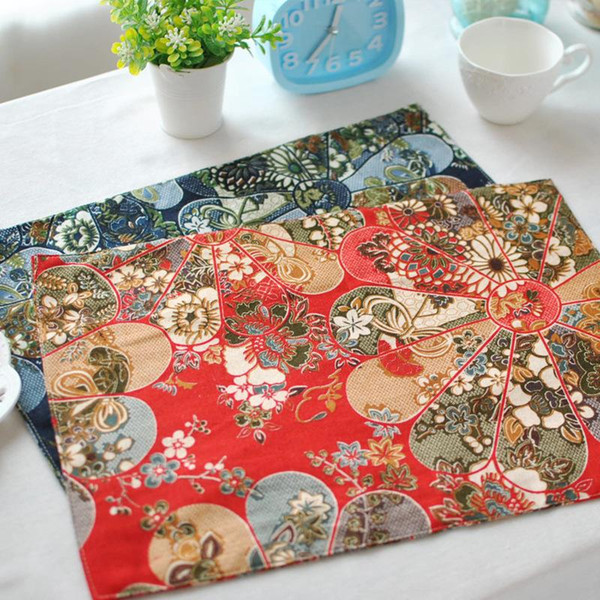 BZ806 Table mats Tableware mats Pads professional custom hotel cloth art meal pad Japanese style sushi pad tea table mat