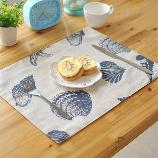 BZ817 Table mats Tableware mats Pads Western Mediterranean quality cloth placemat pad non-slip table mats kitchen