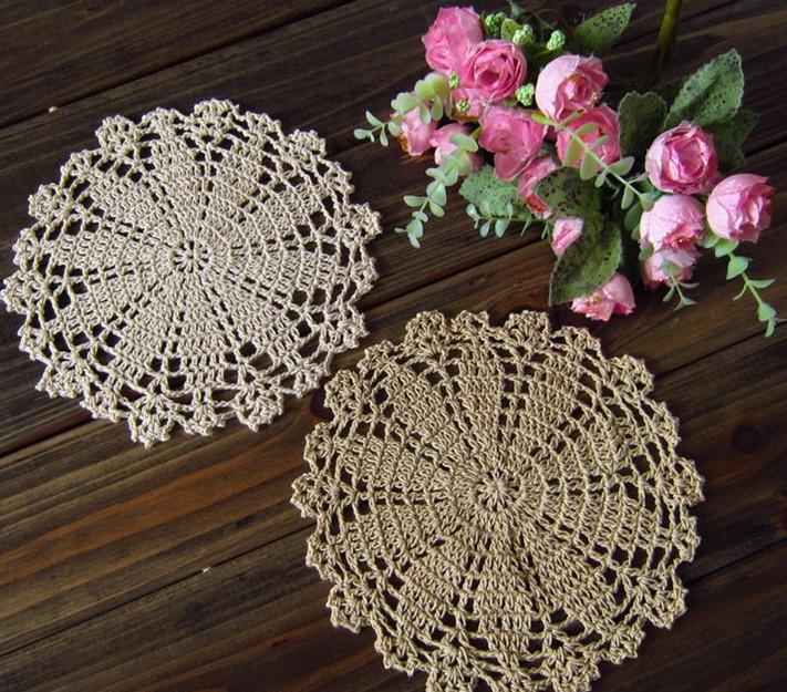 Free shipping 100% cotton COLORFUL Doily hand made Crochet cup mat,16CMX16CM 12 PCS/LOT CD440