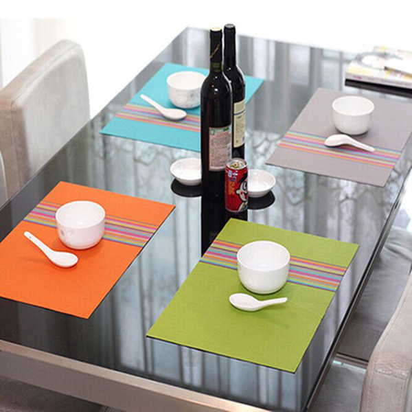 pvc placemat dining mats set de table bowl pad napkin dining table tray mat coasters kids desk