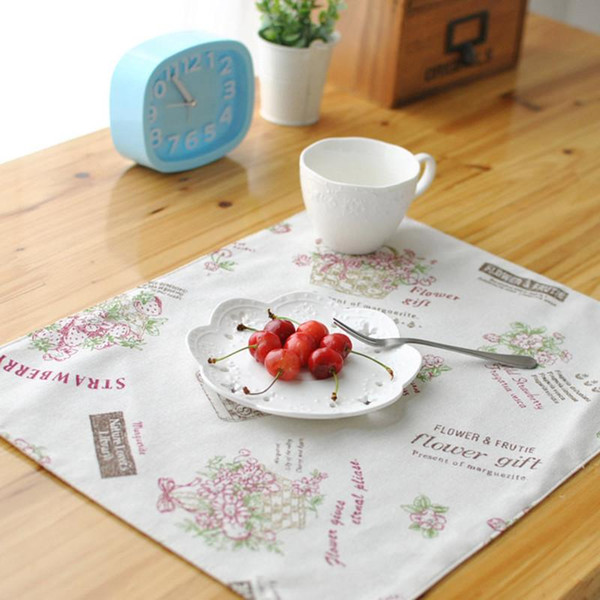 BZ802 Table mats Tableware mats Pads Pastoral style cotton mat Hotel Cafe factory direct placemat tale mat napkin