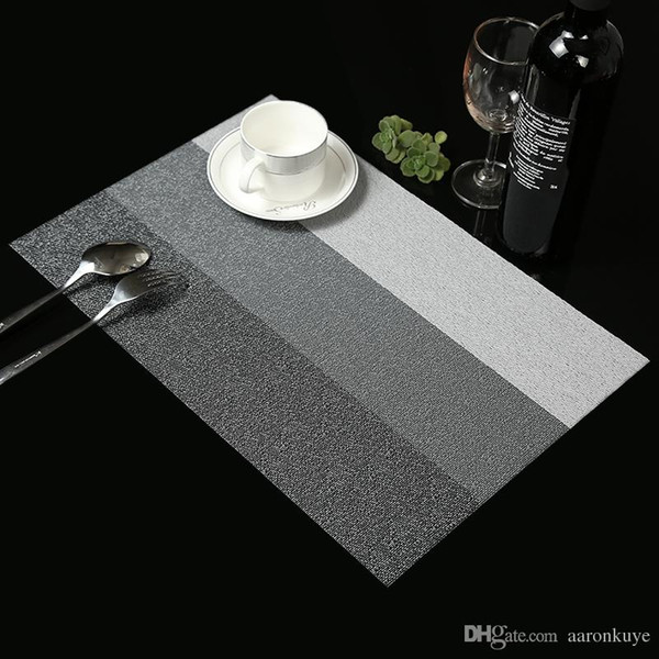 4 Pcs/lot Contrast color Placemat fashion pvc dining table mat disc pads bowl pad coasters table cloth pad slip-resistant pad