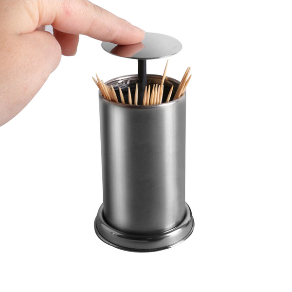 Stainless Steel Toothpick Holders Hotel Restaurant Home Table Decorations Cotton Swab Box Storage Containers Kitchen Accessories