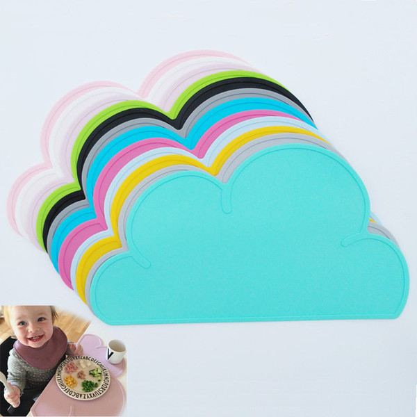 Cloud Shaped Plate Mat Ins Waterproof Silicone Placemat Bar Mat Baby Kids Table Mat Set Home Kitchen Pads