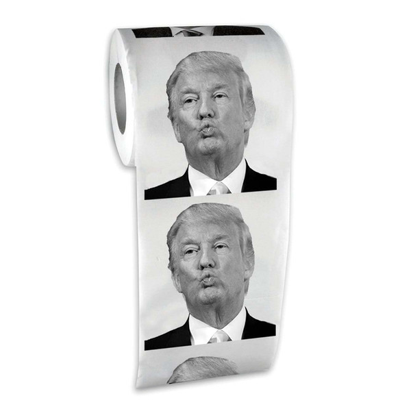 Hot!!! Toilet Tissue Paper Donald Trump Humour Toilet Washroom Paper Roll Novelty Funny Gag Gifts for Home Bath Dropshipping