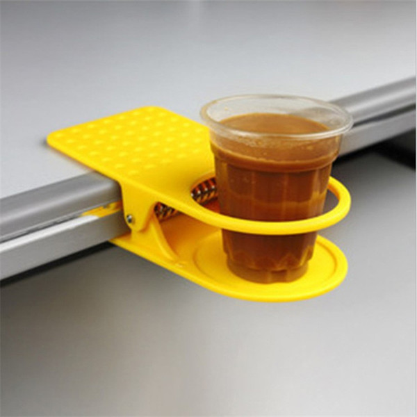 Fashion Cup Coffee Drink Holder Clip Use Home Office Desk Table Car Interior Accessories Kitchen Mats & Pads Random Color