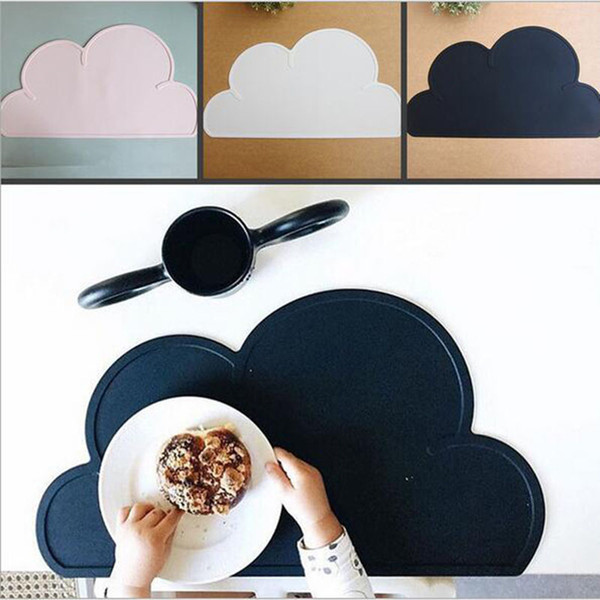 Fashion 1Pcs Silicone Cloud Shape Insulation Kitchen Placemat Cute Kids Placemat Pad Dining Table Mat Coaster Christmas