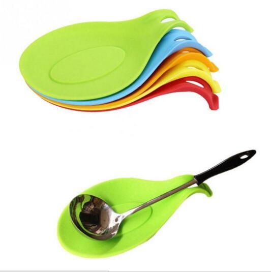 Resistant Pliable Silicone Placemat Mat Spoon Holder Tableware Anti-slip Mat Pad