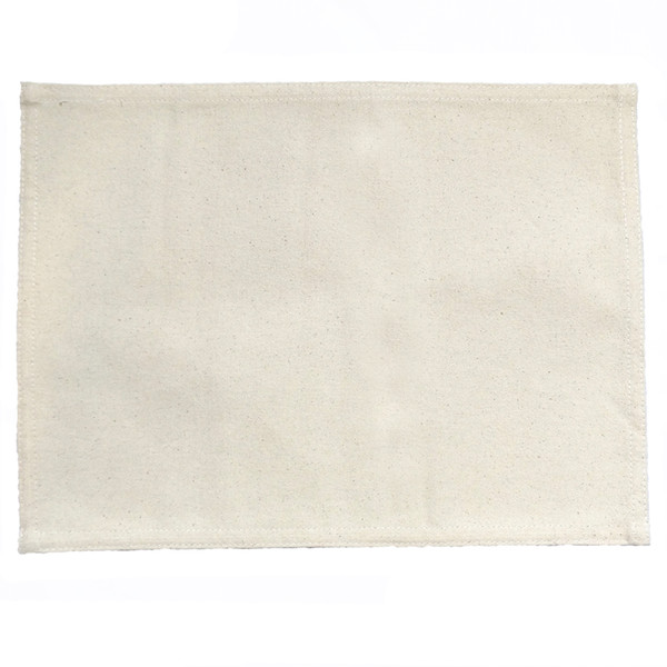 thick pure natural cotton canvas placemat 13*17in blank cotton place mat for DIY paint linen placemat