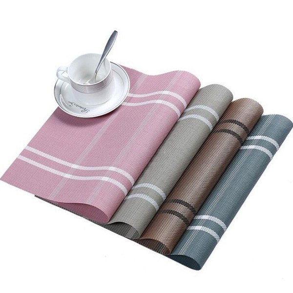 PVC Dining Tables Placemat Washable Kitchen Table Mat Stain Heat Resistance Placemats Resturant Hotel Bar Pad Table Decoration