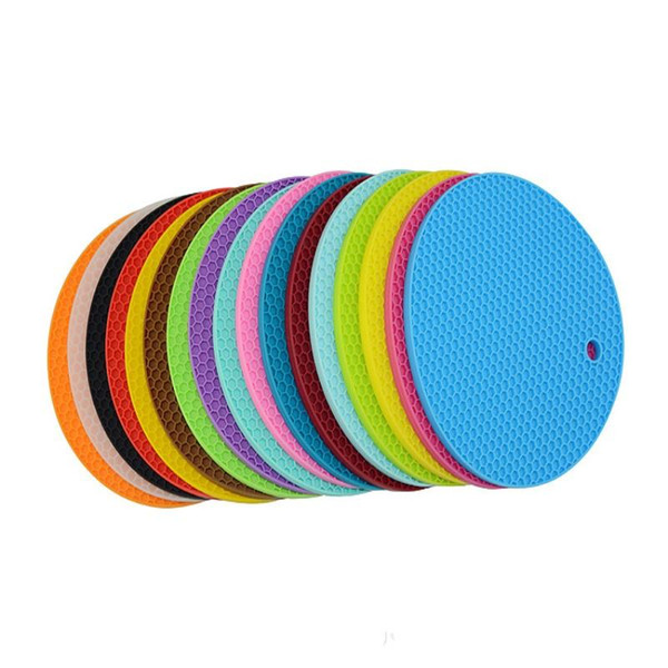 New 19Color Table Silicone Pad Silicone Non-slip Heat Resistant Mat Coaster Cushion Placemat Pot Holder Kitchen Accessories Cooking Utensils