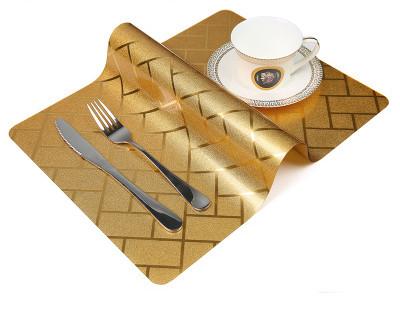 FDA Approved Rectangular PVC Waterproof Tableware Mat Cup Bowlware Insulated Mats Waterproof Western Food Pads for Home Hotel Restaurant