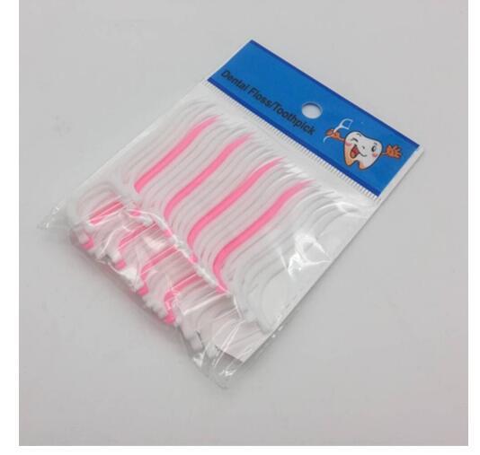 DHL Floss bars Plastic Toothpick Dental Floss Picks Waxed Teeth Toothpicks Stick Flossers Sword Oral Care 25Pcs/ SET 7.8*2CM