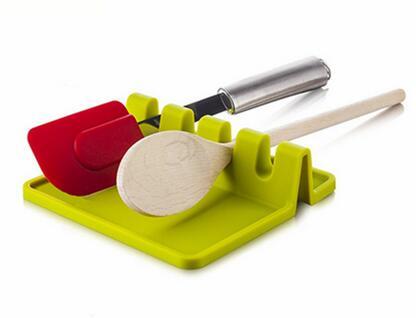 Kitchen Cooking Tools Kitchen Silicone Spoon Rest Utensil Spatula Holder Heat Resistant