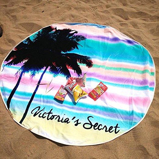 No Fading! Round Bikini Cover Ups Beach Towl Sunbath Shawl Beachwear Bath Towel Yoga Blanket Outing Picnic Mat 150CM