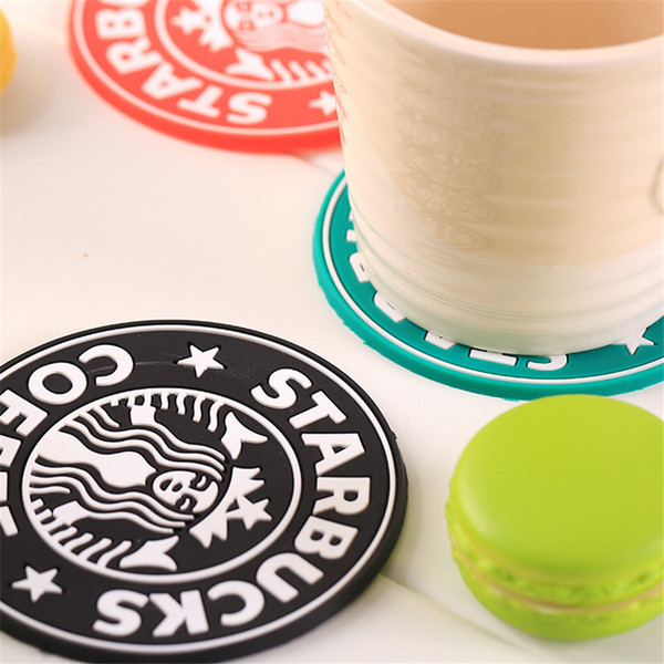 2017 NEW Table decoration Silicone Coasters Cup thermo Cushion Holder Starbucks sea-maid coffee Coasters Cup Mat free shipping