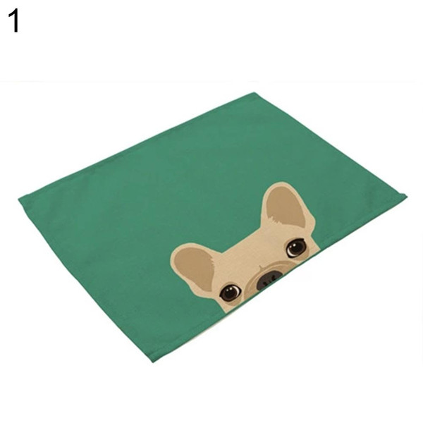 42x32cm Cartoon Dog Cat Simple Dining Tableware Pad Coffee Placemat Home Decor Table decoration