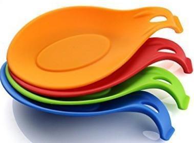 Wholesale-Kitchen Heat Resistant Silicone Spoon Rest Utensil Spatula Holder Kitchen Tool