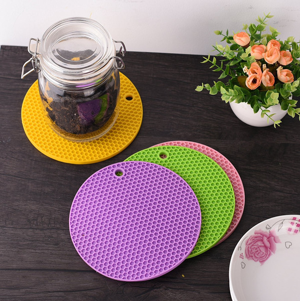 Wholesale Insulation Pad Silicone Placemats Can Be Hung Dish Cup Pads Waterproof Coaster Multi-functional Drink Placemat Tableware Mat RSP01