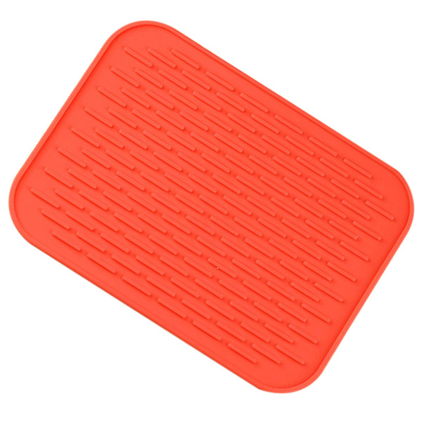 Best Small Silicone Pot Holder Heat Resistant Pot Mat Silicone Trivets Pat Coaster Placemat(red)