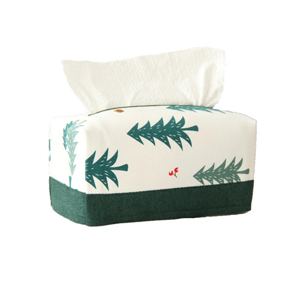 Original Tissue Box Christmas Tree Pumping Box Idyllic Windmill Paper Towel Sets Cotton Linen Washable Paper Cover