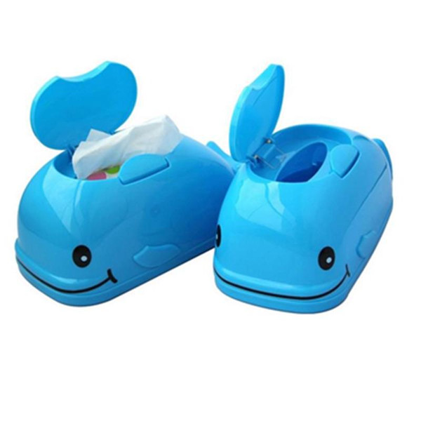 Wholesale- Cartoon Tissue Boxes Vivid Whale Shape Tissue Holder Desktop Decoration Home Office Car Tissue Box Napkin Holders