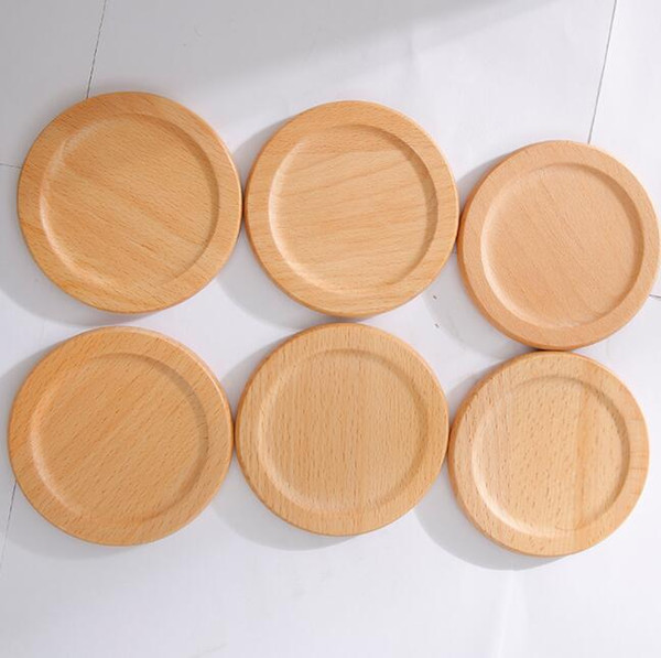 DHL Beech Wood Coasters Cup Coffee Tea Cup Pads Drinking Mats Teapot Drink Coaster For Home Table Decor Bar