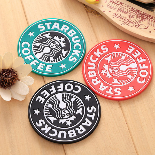 DHL Shipping Free Starbucks old logo rubber silicone Anti Slip Cup Mat Mug Dish Bowl Placemat Coasters Base Kitchen Accessories Home Decor