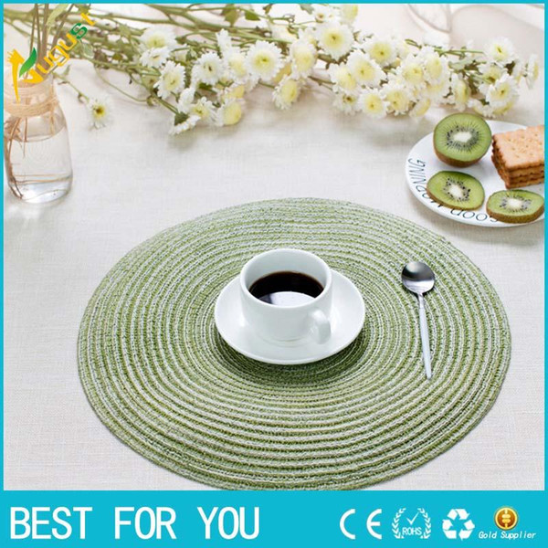 Hot Sale 2018 Home Mat Design Table Ramie Insulation Pad Round Placemats Linen Table Mats Kitchen Accessories Decoration Home Pad Coaster