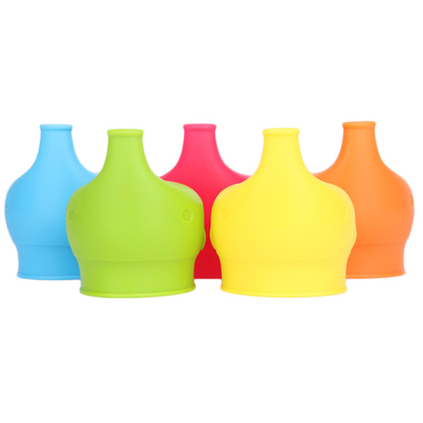 Wholesale- Silicone Sippy Cup Lids Elephant Silicone Spout Makes Cup into Spill-Proof Sippy Cup for Babies and Toddlers