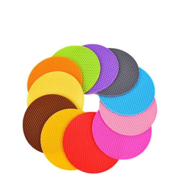 Table Decor Round Silicone Non-Slip Heat Resistant Pot Table Mats Holder Coaster Cushion Silicone Placemat LX2315