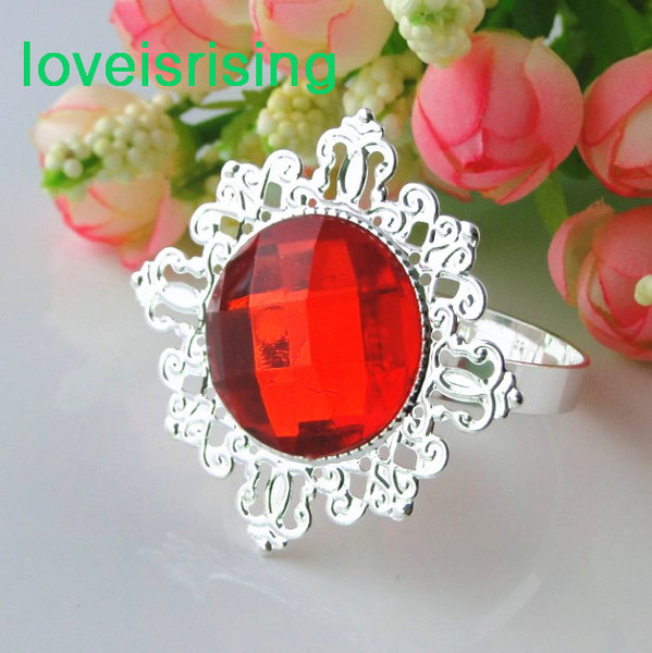 Lowest Price--100pcs Red Vintage Style Napkin Rings Wedding Bridal Shower Napkin holder-- Free Shipping