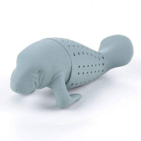 1Pcs Silicone Sea lion manatee Shape Tea Infuser Reusable Tea Strainer Coffee Herb Filter For Home Loose Leaf Diffuser Accessories