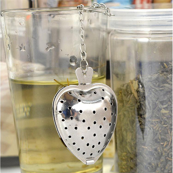 Heart Infuser Filter Stainless Steel Tea Strainer Reusable Metal Tea Infuser Hot Sale Coffee Tea Tools