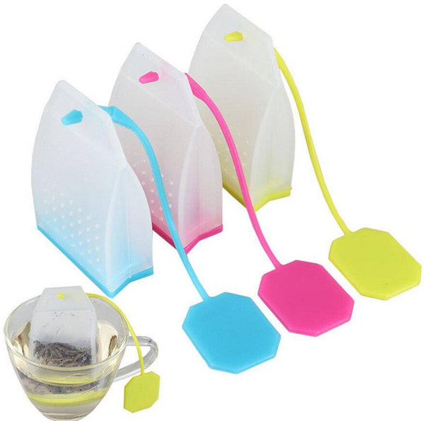 1Pcs Bag Style Food-grade Silicone Tea Bags Colorful Tea Strainers Tea Infusers Filters Scented With Mix-Color