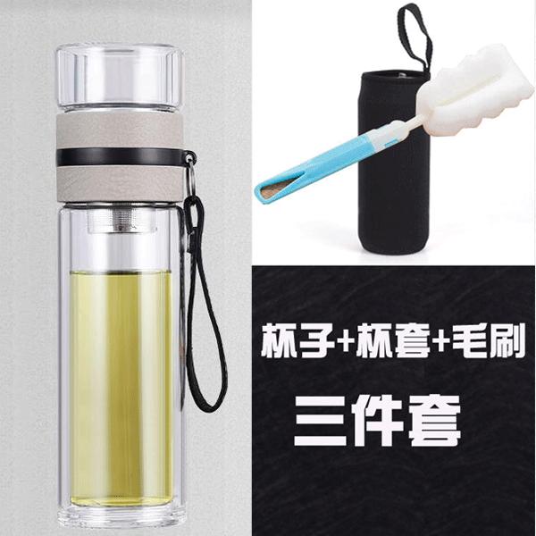 Travel Vehicle-mounted heat preservation glass portable cup Separation of tea and water